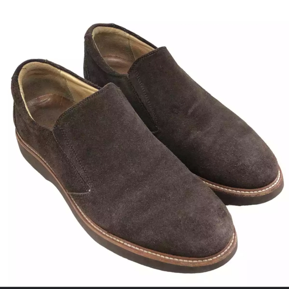 Samuel Hubbard Frequent Traveler Slip-on Dark Brown Suede Shoes EUC sz 11